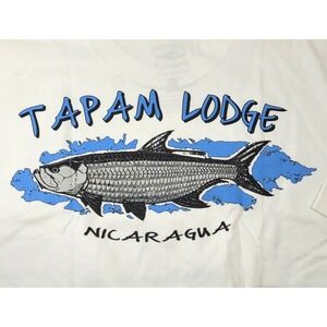 Tapam Lodge Nicaragua Red Tuna Shirt Club Short Sleeve T-Shirt - White - XL